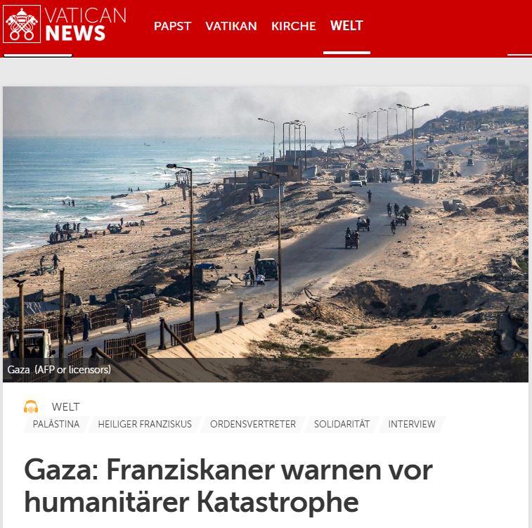 vatican news franziskaner helfen gaza