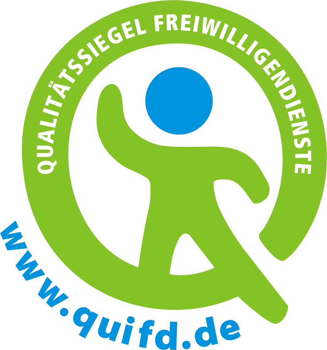 Logo Qualitätssiegel der Quifd für den Freiwilligendienst
