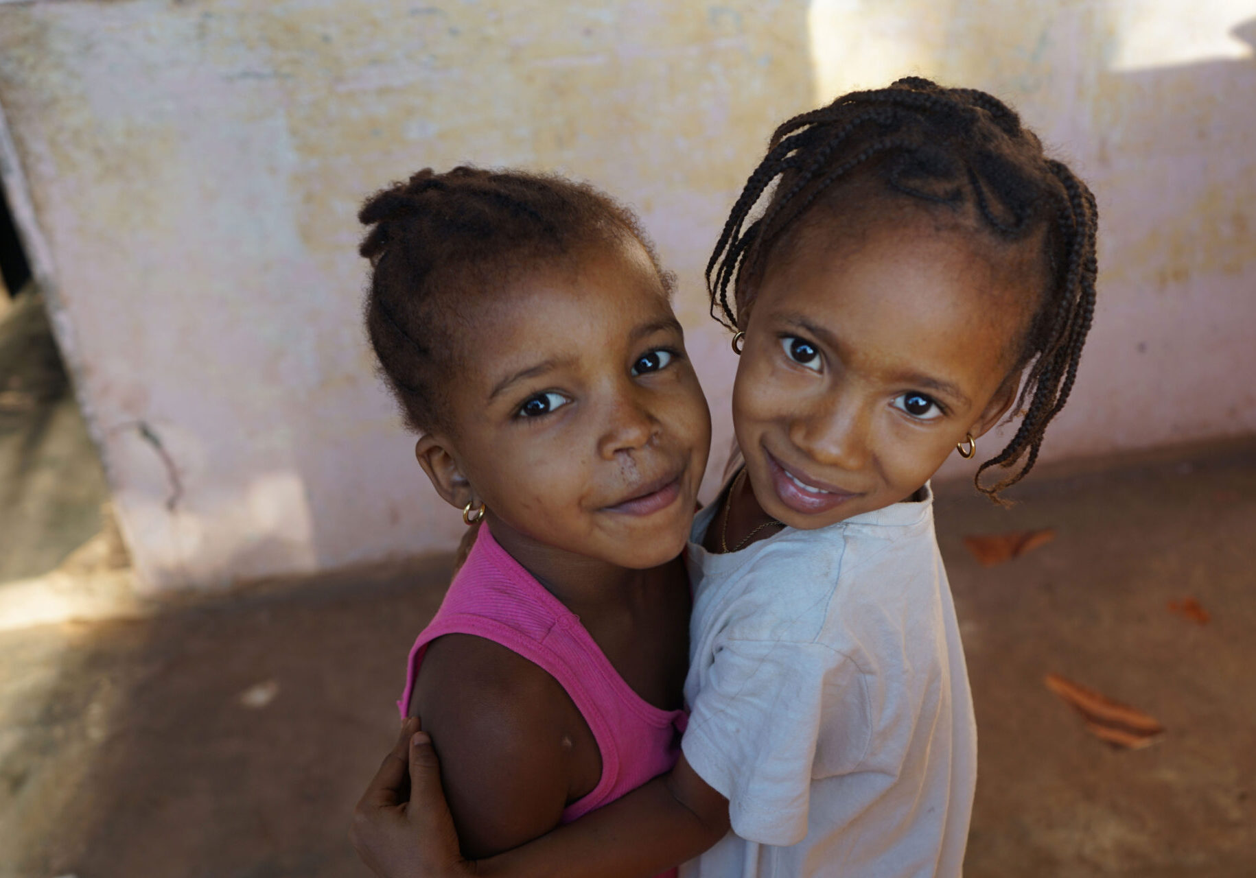 in the Picture, Muna and Cadija, a child with health nutrition problems.
