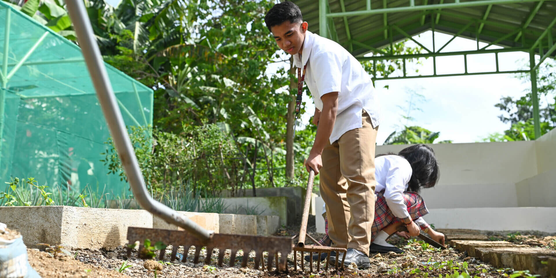 Tree planting and other scenes at St. Jospeh's School of Mactan