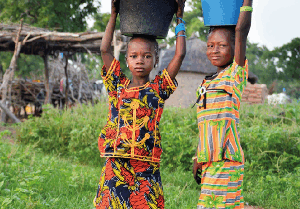 Mädchen, Wasser, Burkina Faso, Afrika