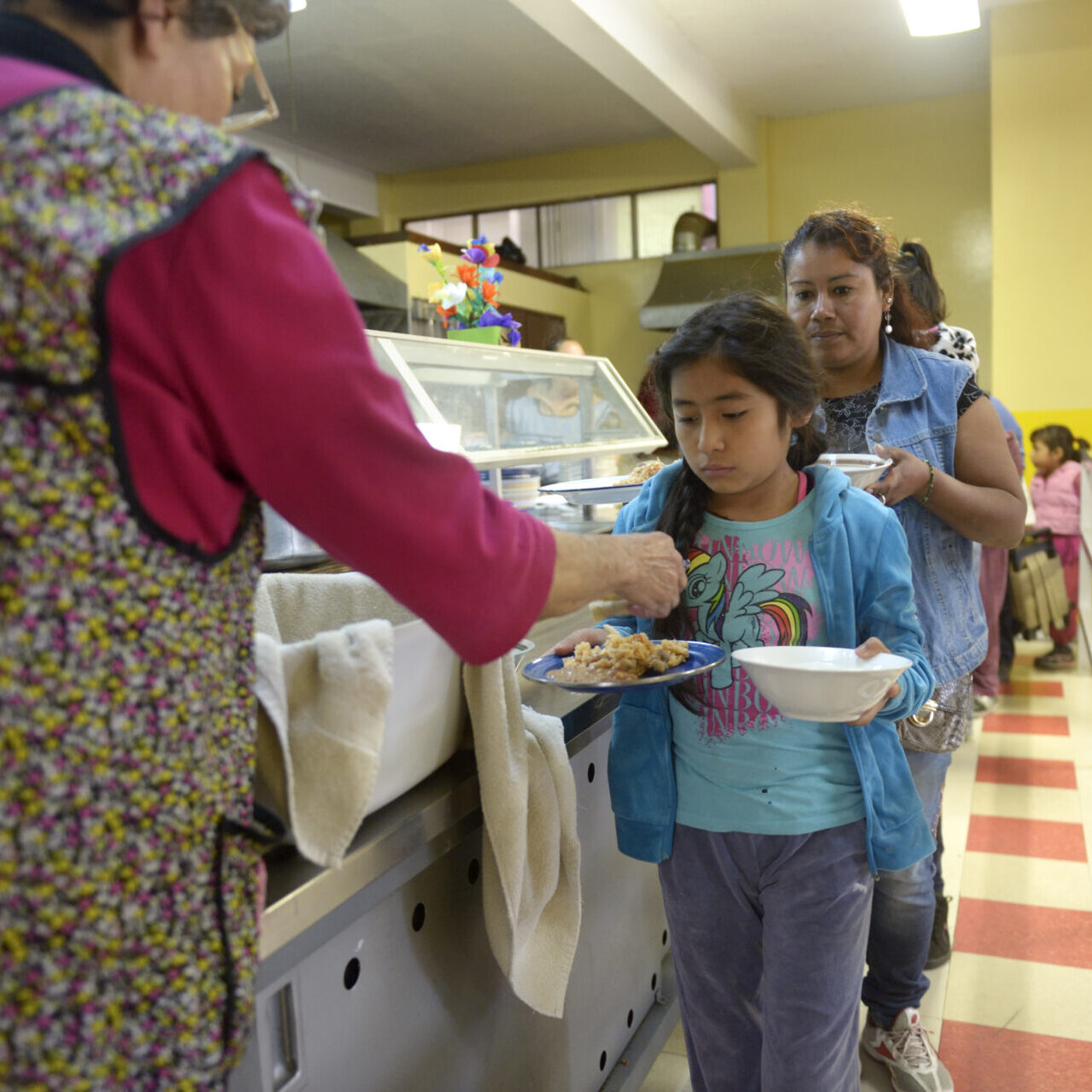 Essensausgabe in der Casa de los Pobres, Tijuana, Baja California, Mexiko; Foto: Florian Kopp